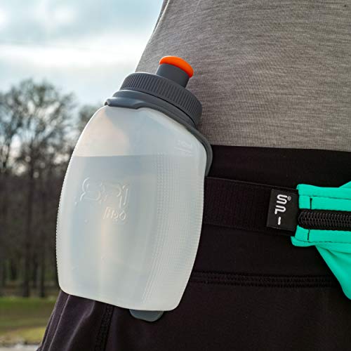 SPIbelt Running Water Bottle, H2O Hydration Companion, 8oz BPA-Free Sports Water Bottle – No Bounce, Leak-Proof Design, Clips to Running Belts or Shorts, Lightweight Fitness Water Bottle (Pack of 2) - size: 8 Ounces (Pack of 2)