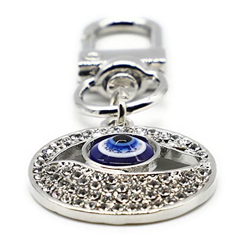 Evil Eye Keychains Car Key Ring Bag Purse Charm for Women Men - Good Luck Amulet Protection - color: B