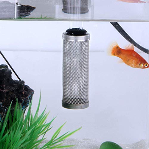 NACX 2Pcs Aquarium Fish/Shrimp Mesh Net Filter Guard,Fish Tank Intake Strainer Pre-Filter Cover Stainless Steel (11mm ID) - size: 11mm