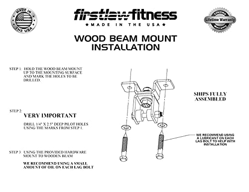 Wood Beam – Heavy Bag Mount - with 360 Degree Swivel - Made in The USA