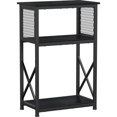 Snughome 10 Gallon Aquarium Stand with Storage, 3 Tier Heavy Metal Fish Tank Stand Shelf 20.47" x 11.42" x 30.91", Black - color: Black