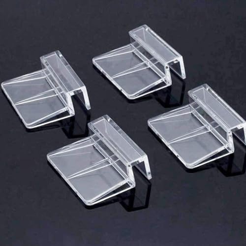 TOYANDONA 8Pcs Fish Tank Lid Support Brackets Acrylic Aquarium Cover Clips for Rimless Tanks Easy Install Modern Design for Covers Compatible with Various Fish Tanks