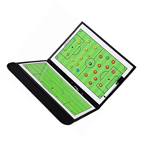 Estink Soccer Coaching Board, Magnetic Double Sides Football Strategy Clipboard with Marker Pen and Eraser, for Soccer Training Teaching