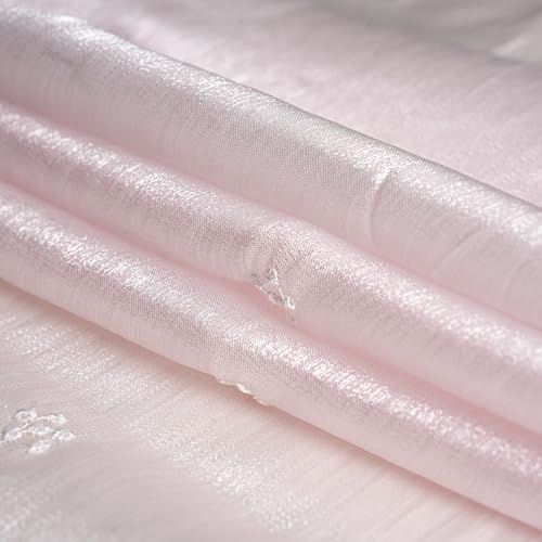 Shinny Threat Hijab Flower Embroidery Shawl Scarf Summer Cool Headwrap | Shinny Threat, Flower Embroidery - color: Light Pink
