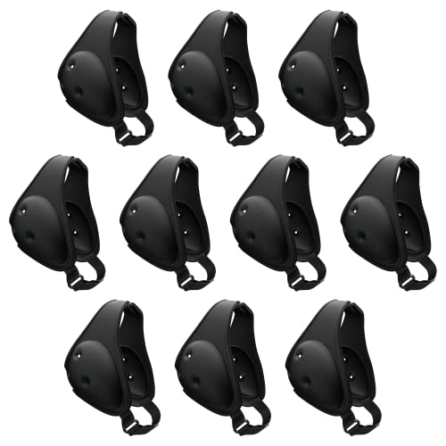 Great Call Athletics | 10 Pack | Black Wrestling Headgear Earguard | Adult Soft Grappling Head Gear | Adjustable Ear Guards MMA