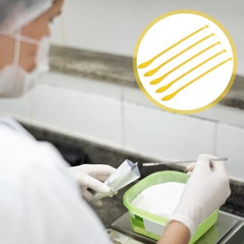 Mobestech Double-Headed Plastic Lab Scoops Sampling Spoons Lightweight Mixing Spatulas for Powder and Granule Solids in Laboratory Home and Restaurant Use