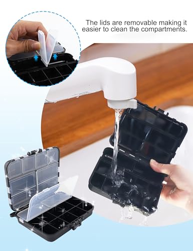 Hlotmeky Small Tackle Box Organizer 4 Pack Mini Tackle Boxes Plastic Fishing Organizer Tackle Storage Containers Kayak Fly Boxes