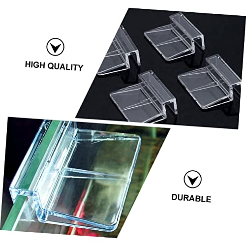 Toyvian 10pcs Acrylic Support Brackets for Aquariums Fish Tank Cover Clips Compatible Lightweight Design for Easy Installation and Stable Performance