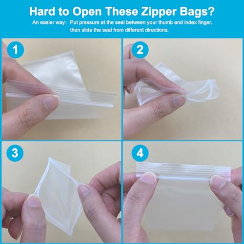 3''x 5'', (Pack of 100) 2 mil Thick Clear Plastic Reclosable Zip Poly Bags with Resealable Lock Seal Zipper for Photo, Jewelry, Bakery, Treats, Travel, Storage, Packaging & Shipping - size: 3" x 5"