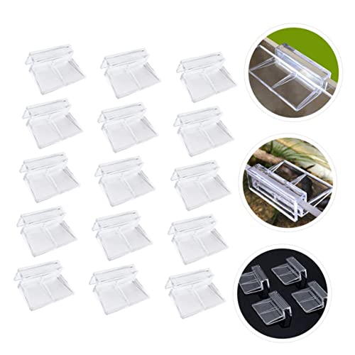 Abaodam 15Pcs Support Frames for Fish Tank Durable Aquarium Brackets for Glass Easy Installation High Transparency for Home and Shop Use