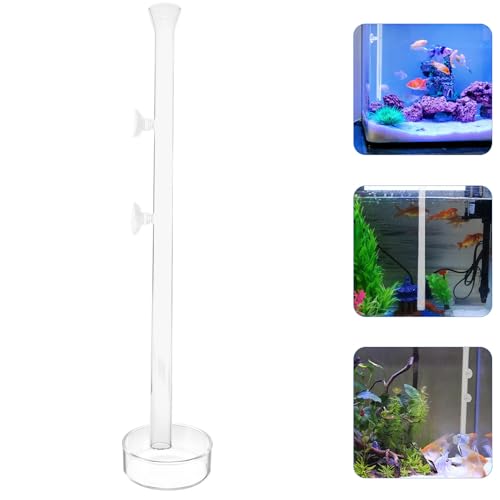 SHINEOFI Aquarium Fish Feeder Tube with Glass Feeding Dish 40cm Shrimp Feeder for Fish Tank Tools and Aquarium Shrimp Feeding