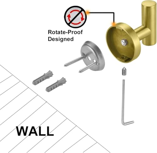 Nolimas Bathroom Towel Hooks, SUS 304 Stainless Steel Coat Hook Round Clothes Towel Coat Robe Hook Cabinet Closet Door Sponges Holder for Bath Kitchen Garage Hotel, Wall Mounted, Brushed Gold, 4Pack - color: 4pcs Brushed Gold