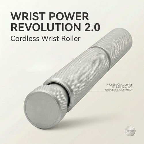 Wrist Roller, Forearm Strengthener & Grip Strength Trainer, Full Grip Aluminum Alloy Anodized Exerciser for Climbers, Weightlifters, Martial Artists, Variable Resistance Darkring