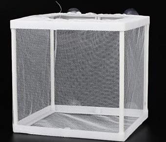 Fish Nursery for Aquarium-Fish,16 x 14 x 15cm Aquarium Fish Breeder Box, Hatching Box, Juvenile Fish Spawning Incubator, Water Isolation Net Hatchery、Fish Isolation Box (Square-no partition) - color: square-no partition