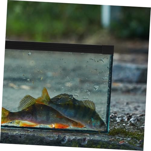 Abaodam Safety Edge Protector for Fish Tank Aquarium Strip for Tank Design Easy Installation Black Prevents Spills and Fish Escape - size: 45.00X45.00X2.50CM