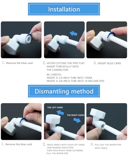 3/4"F Elbow to 1/4" Push-Fit Adapter, 3 Pcs | Plastic RO water filter hose connector for garden hoses, pre-filters & purifiers — fits RO/RODI & standard filters. - style: 1/4” Tube to 3/4” Female Thread Elbow
