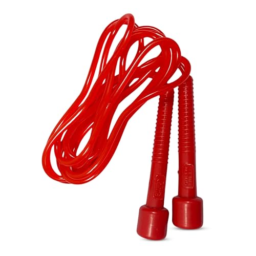 Green Hill Jump Rope for Youth & Adults – Adjustable Nylon Jumping Rope & Skipping Rope - Speed Rope for Fitness, Boxing, CrossFit, Gym & Home Workouts - color: Red