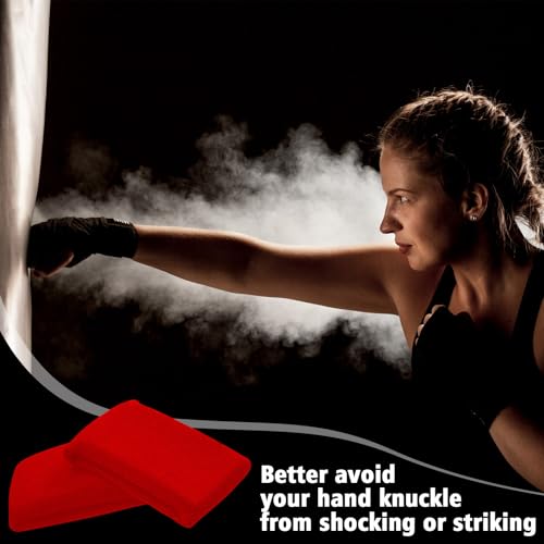 4 Pairs Knuckle Guards for Boxing Gel Hand Guard Protection Knuckle Pads for Under Hand Wraps Muay Thai Kickboxing MMA Combat Sports Men Women - color: Red Blue