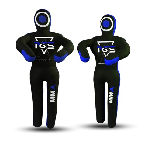 MMA Grappling Dummy Brazilian JIU Jitsu BJJ Punching Bag for Self Defense Wrestling Judo Karate Boxing Throwing Submission Standing Position - UNFILLED - color: Black Blue, size: 6FT / 70"