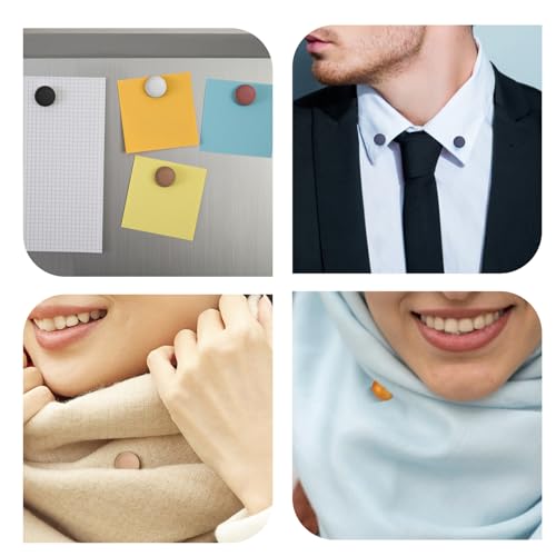 8pcs Magnetic Hijab Pins, Small Hijab Magnets Multi-Purpose No-Snag Scarf Clasp Pinless Brooch for Women Men Shawl Scarves Clothes - color: Colorful 2
