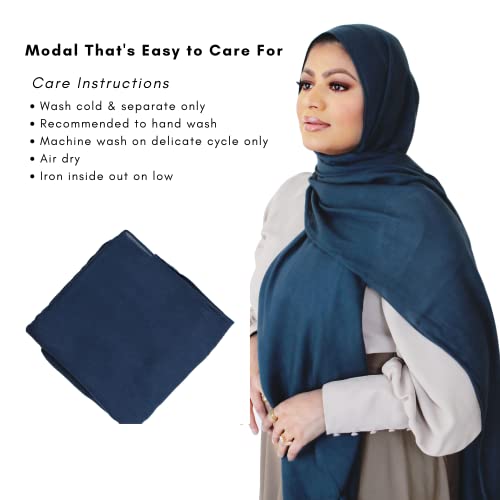 Modal Hijab for Women | Headscarf - color: Tidal Modal - Plain Hijab