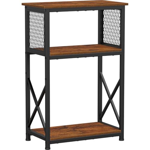 Snughome 10 Gallon Aquarium Stand, 3-Tier Storage Fish Tank Stand 220 lb Top, Fits 5/10 Gallon , Waterproof / Small Space, 20.47" x 11.42" x 30.91", Rustic Brown - color: Rustic Brown