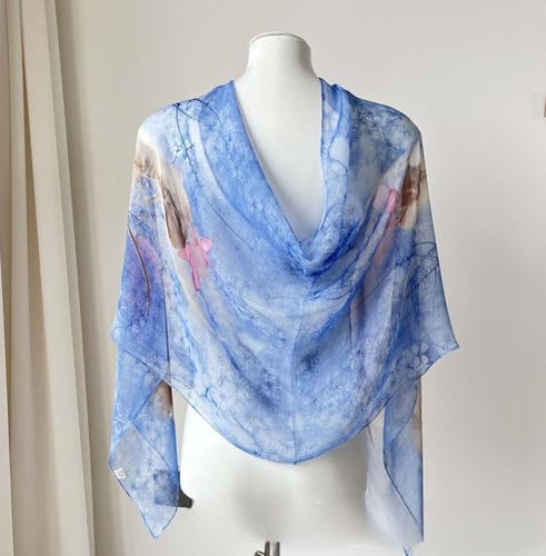 Xyueanlo Fashion Scarves for Women Lightweight Elegant Scarf Sunscreen Wraps Shawls - color: Blue