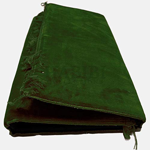 GREEN COLOUR 1" thick SOFT SPONGE PADDED PRAYER MAT RUG musallah(27"x 43") 800g.ADULT SIZE
