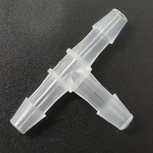 3 Way Tee Connector Equal Barbed T-Fitting 3 Way Hose Barb Adapter for Laboratory Biochemical Analytical Instruments Food Machinery Aquarium Equipment 100pc/pk (4mm 5/32'' Cir) - size: 4mm 5/32'' Cir