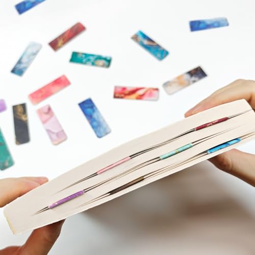 30 Pieces Bookmark, Magnetic Bookmarks for Book Lovers Women Men, Bookmarks Bulk for Reading Lovers, Magnet Bookmark Clips for Teachers Students - size: 30 Pieces, style: Marble