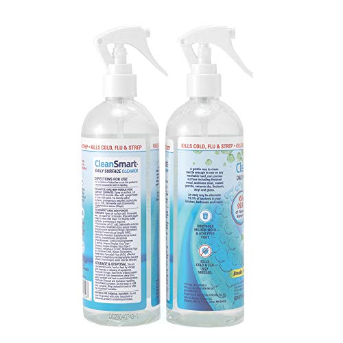 CleanSmart Daily Surface Spray Disinfectant, Kills 99.9% of Viruses, Bacteria, Mold & Fungus, 16 oz Bottle (Pack of 3) - size: 16 Fl Oz (Pack of 3)