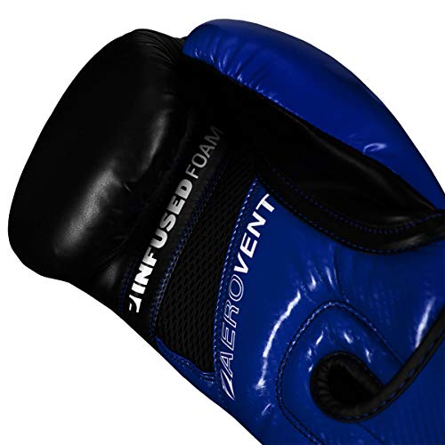 TITLE Boxing Infused Foam Interrogate Training Gloves 2.0 - Boxing Gloves, Boxing Training Gloves, MMA Gloves, Oz Training Gloves, Kickboxing Gloves, Punching Bag Gloves, Sparring Gloves - color: Blue/Black, size: 18 oz