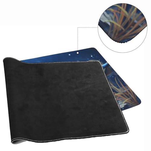Large Size Gaming Mouse Pad Fishs Desk Mat Non-Slip Base Waterproof Desktop Writing Pad for Office Home - color: Fishs, size: 40x90cm