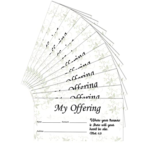 Eaasty 200 Pieces Church Offering Envelopes My Offering Bill Size Envelope Church Tithe Envelopes for Donations, Religious Occasions(Offering Style) - style: Offering Style