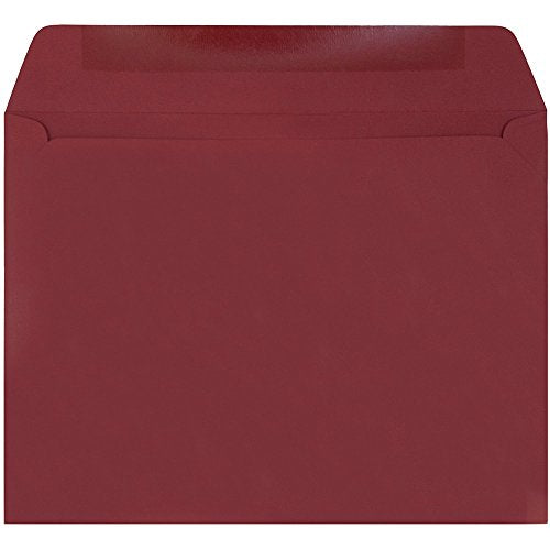 JAM PAPER 9 x 12 Booklet Premium Envelopes - Dark Red - 25/Pack - color: Dark Red, size: 25 per Pack