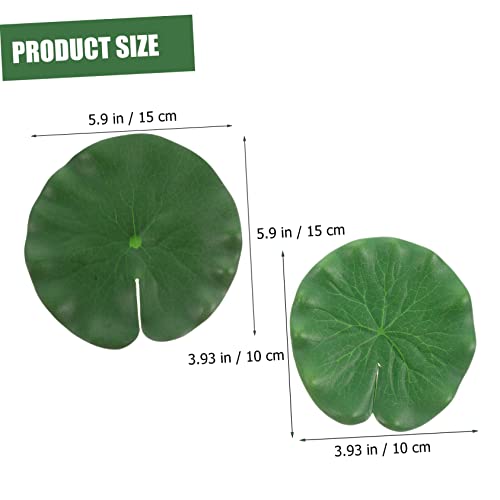 Mobestech 4sets 20pcs Floating Leaves Decoration Simulated Water Lily Pads for Ornaments Lightweight Faux Leaves for Home Outdoor Fountain Displays 20pcs*4