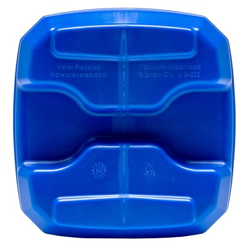 WaterPrepared ReadyJug 7 Gallon Portable Emergency Water Tank, Blue | Stackable Drinking Water Jug with Built-in Dispenser Spigot - Storage Container for Camping, Survival, Sports & Travel - size: 896 Ounces