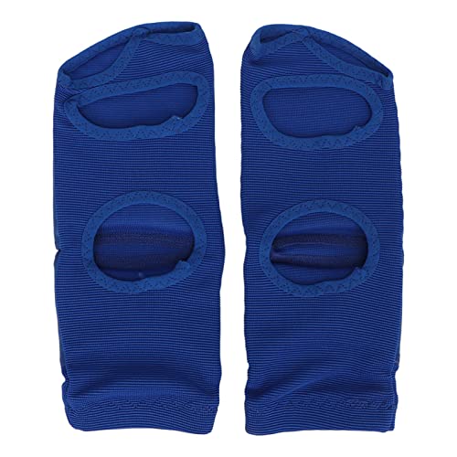 2pcs Boxing Foot Protector, Unisex PU Leather Taekwondo Training Boxing Foot Protector Gear, Soft Boxing Sparring Foot Guard for Women Men Blue (XL)