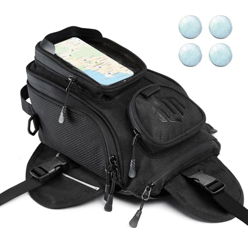 ILM Motorcycle Tank Bag Magnetic Waterproof Touch Screen Phone Pouch BT01 - color: Black