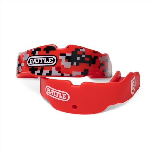 Battle Sports 2-Pack Mouthguard - Maximum Protection and Breathability, Strapless Braces-Friendly - Adult & Youth - Pack of 2 - color: Red, size: Adult (Age 10 & Up)