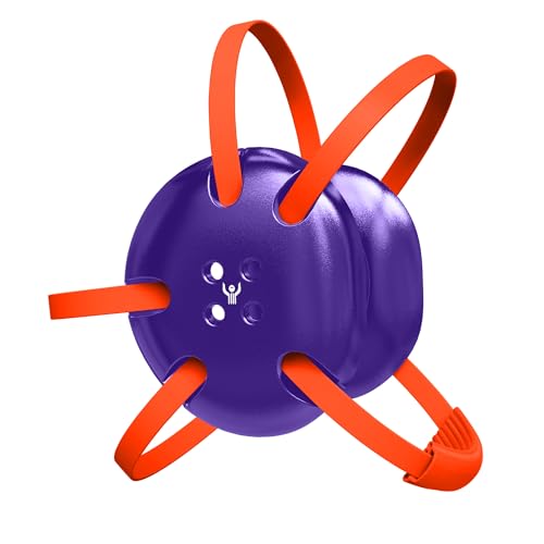 Great Call Athletics | Classic Wrestling Headgear Orange Straps Earguard Adult Grappling Head Gear Ear Guards MMA Jiu Jitsu - color: Purple w/ Orange Straps