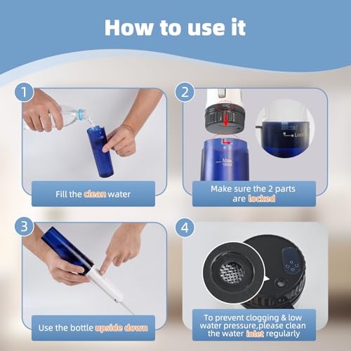 Hibbent Portable Bidet for Travel, High Pressure Handheld Electric Sprayer, Rechargeable Travel Bidet for Women & Men, Personal Hygiene Cleaning, Soothing Postpartum Care, Blue - color: Blue
