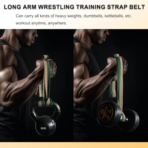Multifunction Arm Wrestling Pronation Belt Strap, with Stainless Steel Triangle Buckle - Versatile 79" Non-Slip & Durable Strap, Pronation and Back Pressure Forearm Strength Training Equipment - color: camouflage