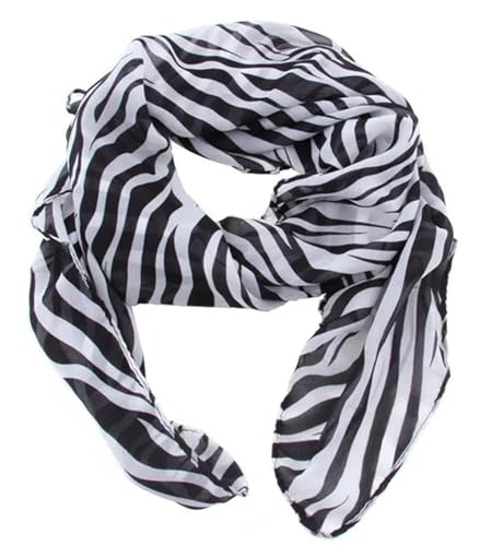Mealah Womens-Leopard Print Shawl Scarf - Lightweight Wrap Scarves Shawl Cheetah Sunscreen Scarve for Spring Summer Travel - color: Zebra Print