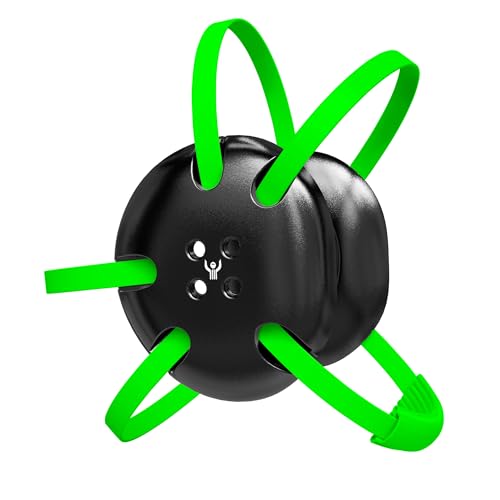 Great Call Athletics Classic Wrestling Headgear, Dark Green Straps - style: Black w/ Neon Green Straps