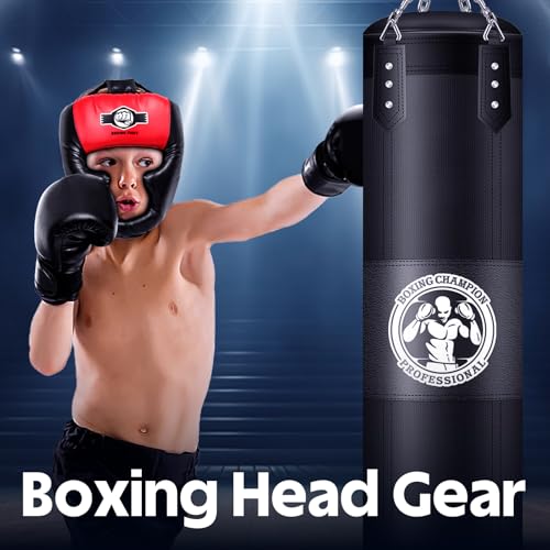 2 Pack & 1 Pack Boxing Headgear - Sparring Safety Head Guard for MMA, Kickboxing, Muay Thai, Boxing - Men, Women, Kids - color: Red, size: Small-Medium