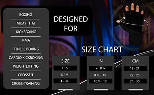 Quick Gel Boxing Wraps Under Boxing Gloves - Kickboxing MMA Muay Thai - Fist, Knuckle, Wrist Wrap Protection Inner Glove Hand Wraps - Men Women Kids - color: All Black, size: Small-Medium