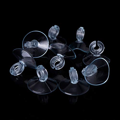 10-Pack Aquarium Suction Cups with Unremovable Clips 3cm Dia. Clear Soft Sucker for Fixing Fish for Tank Hose Suction Cup Clip Hot