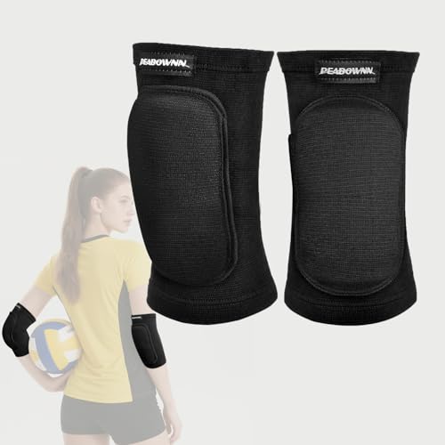 Volleyball Elbow Pads Youth 2XS-XL - Kids Teens Elbow Protector with Thicken Sponge Breathable Padding - color: Black, size: Medium