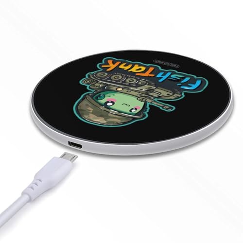 Cute Fish Tank Cute Charger Pad 10W Fast Charging Stand with USB Cable